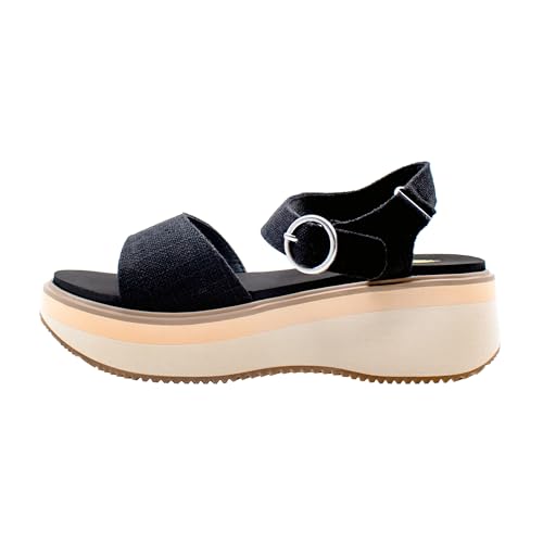 VOLATILE Women's Porcini Sandal, Black Linen - 11