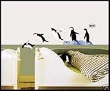 Easy Instant Decoration Wall Sticker Decal - Penguin Group Dive