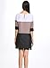 Choies Women's Patchwork Contrast Color Keyhole Back Half Sleeve Shift Dress