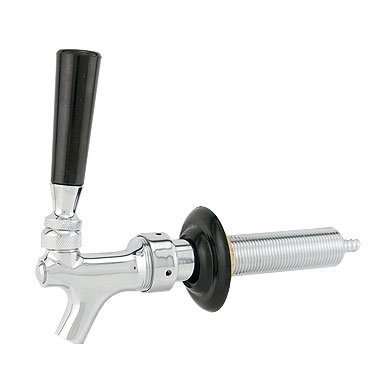 Chrome Draft Beer Faucet and Shank Combo for Kegerators