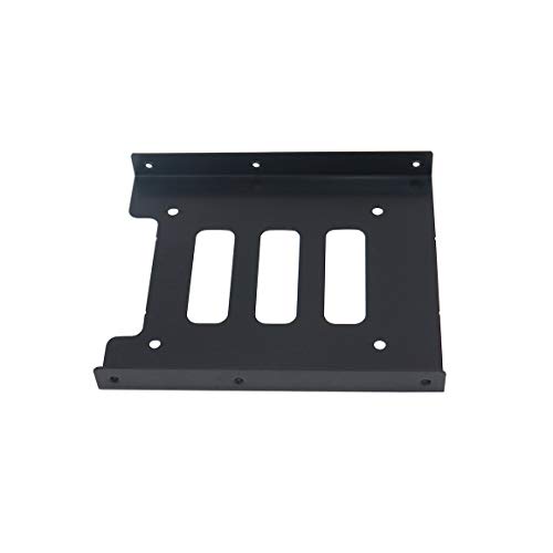 SSD Mounting Bracket, Tan QY 2 Pack 2.5" to 3.5" SSD HDD Hard Disk Drive Bays Holder Metal Mounting Bracket Adapter for PC(Bracket+Sata III Cale)