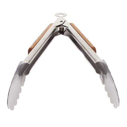 Curtis Stone Set of 2 Tiger Bamboo Tongs Model 591244 (Certified Refurbished)