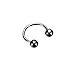 18 Pieces Captive Bead Ring BCR and Horseshoe Circular Barbell CBR (Nose, Ear) 18 Gauge 5/16