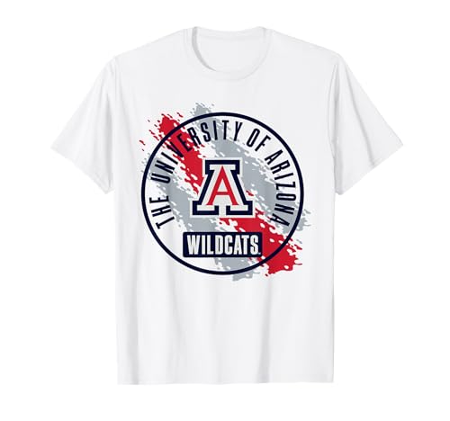 Elite Authentics Arizona Wildcats Retro Paint White Officially Licensed T-Shirt…