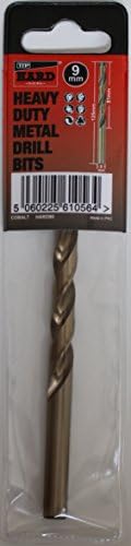 TTP HARDDrills 9mm Drill bit - Cobalt Hardened bits for Drilling Hard Steel & Stainless, Heavy Duty Universal Drills for Cutting Tough Metal, Professional jobber Industrial 135 Degree Point