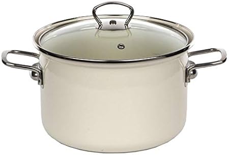 Silesia Topf Kochtopf Mit Glasdeckel Emaille Topf Induktion Felix Creme Verschiedene Varianten Zur Auswahl 22 Cm 3 8 L Amazon De Kuche Haushalt