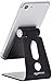 Amazon Basics Adjustable Aluminum Cell Phone Desk Stand for iPhone and Android, Black, 3.3 x 3 x 4.2 inch (LxWxH)