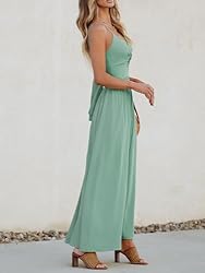 CUPSHE Women's Maxi Dress V Neck Sleeveless