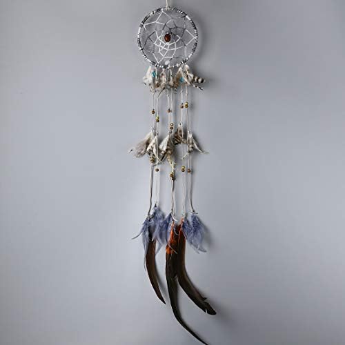 Buvelife Dream Catcher Brown Feather Natural Handmade Home Decor Wall Handing Ornament Gift