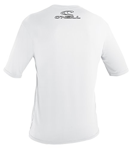 O'Neill Youth Basic Skins UPF 50+ Short Sleeve Sun Shirt, White,14
