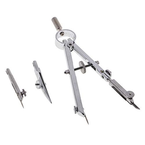 Compass for Geometry - for Math, Drawing, Drafting, School, Woodworking - Professional Metal Precision Bow Compass - Extra Replace Parts
