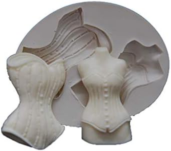 Corset Set, Handmade Silicone Mold Mould sugarcraft Candle Clay ice Tray Chocolate soap Making