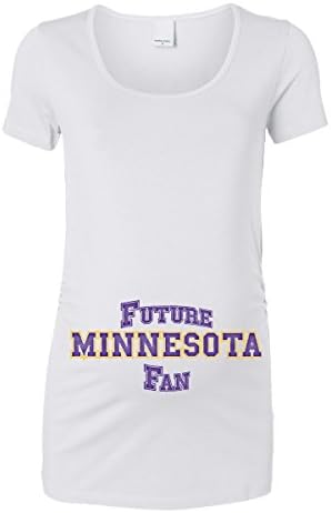 Trunk Candy Womens Future Minnesota Fan Maternity Top (White, Large)