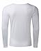 MODCHOK Men's Casual Long Sleeve T Shirts V Neck Sweatshirts Slim Fit Tops White L