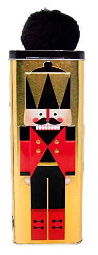 FAO Schwarz Collectible Deck the Halls Tin Musical Box with Gourmet Milk Chocolate Candy