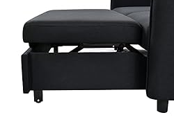 ERYE 3 in 1 Upholstered Futon Loveseat Convertible