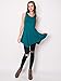 Made By Johnny MBJ WT671 Womens Summer Sleeveless Irregular Handkerchie Hem Loose Tunic Tops Flowy Blouses Shirt L Teal