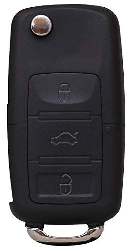 Liamgate Replacement key suitable for VW Seat Skoda key housing with 3 buttons suitable for Fabia Golf Beetle Jetta Passat Variant Santana Bora 4Motion R32 Polo