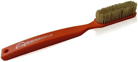 Mosher Mountain Gear Premium, Durable Boar’s Hair Brush For Outdoor Rock Climbing and Bouldering; Featuring Large 2.5 inch Bristle Area, Heavy Duty Handle for the Rock Climber or Boulderer (Orange)