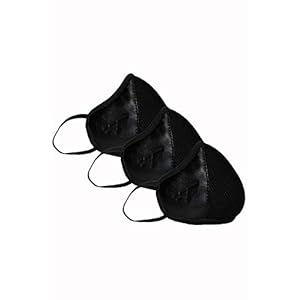 F Gear Luxur F95 Mask Black Pack of 3 Safeguard 7 layer ISO CE SITRA lab certified >95% Bacteria Filtration