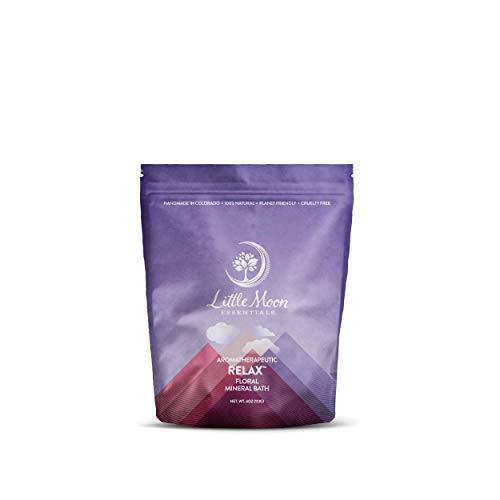 Little Moon Essentials Floral Mineral Bath Salt, Relax, 4 oz.