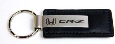 Honda CR-Z Black Leather Official Licensed Keychain Key Fob Ring