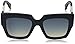 Fendi FF 0263 PJP Blue Plastic Square Sunglasses Blue Gradient Lens