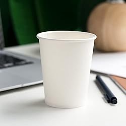 RACETOP [1000 pack] 8 oz Paper Coffee Cups