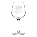 DU VINO Queen Funny Novelty Wine Glass - 12.75 oz. - Humorous Present for Mom, Women, Friends, or Her - Bridal Shower, Engagement or Wedding Favor - Made in USA
