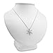 Diamond Snowflake Pendant-Necklace in Sterling Silver (18 inch Chain)