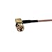 Pc-case 0.5ft Rf Electrical Wire Coaxial Cable Terminal Connector Rp-sma Female Bulkhead Straight to Rp-sma Male Right Angle Assembly Pigtail Extension Rg316 15cm Copper Conductor for Wireless Antenna