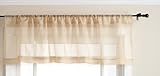 Stylemaster Elegance 60 by 14-Inch Sheer Voile Valance, Gold