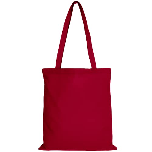 TEXXILLA 10er | 25er | 100er Pack Baumwolltasche - Oeko-TEX 100 Zertifiziert | mit Zwei Langen Henkeln | 38x42cm | Jutebeutel | Einkaufstasche | unbedruckt, Far