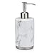 EssentraHome White Ceramic Soap Dispenser with Marble Look for Bedroom,Bathroom or Kitchen. Also Great for Hand Lotion and Essential Oils
