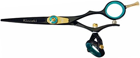 KissakiHair Scissors Gokatana 5.5 inches Double Swivel Black B Titanium Hair Cutting Shears