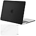 MOSISO Plastic Hard Case with Screen Protector Compatible Newest MacBook Pro 13 Inch, Pure Black