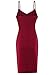 Zalalus Women's Bodycon Cocktail Party Dresses Deep V Neck Backless Sexy Summer Short Casual Club Sundress Above Knee Length Sleeveless Wine Red X-Large