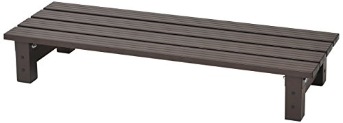 リビングアウト(Living Out) 頑丈アルミ縁台 アルミ 幅102×奥行36×高さ16.5cm 耐荷重100㎏ ガーデン デッキ 花台 上り下り楽 丈夫 軽量 安定感のある幅広ステップ アジャスター調整可能商品画像