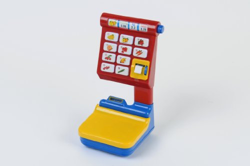 Theo Klein 9315 Obst und Gemüsewaage I Batteriebetriebene Spielwaage mit leuchtendem Messbalken I Wiegeablage sinkt beim Wiegen EIN I Maße: 14,5 cm x 15 cm x 29 cm – Bild 3