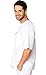 Cotton Natural Mens Short Sleeve V-neck Shirt with Drawstring (XXLarge, White)