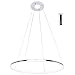 UNITARY Brand Modern Nature White LED Acrylic Dining Room Kitchen Pendant Light Fixture Remote Control Included with 1 Ring Max 35W Chrome Finish 24 inches Diameter