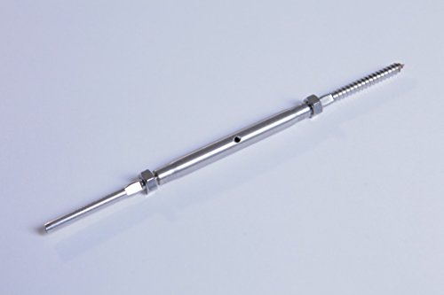 VistaView Stainless Steel Hand-Crimp Lag and Stud Turnbuckle for 3/16