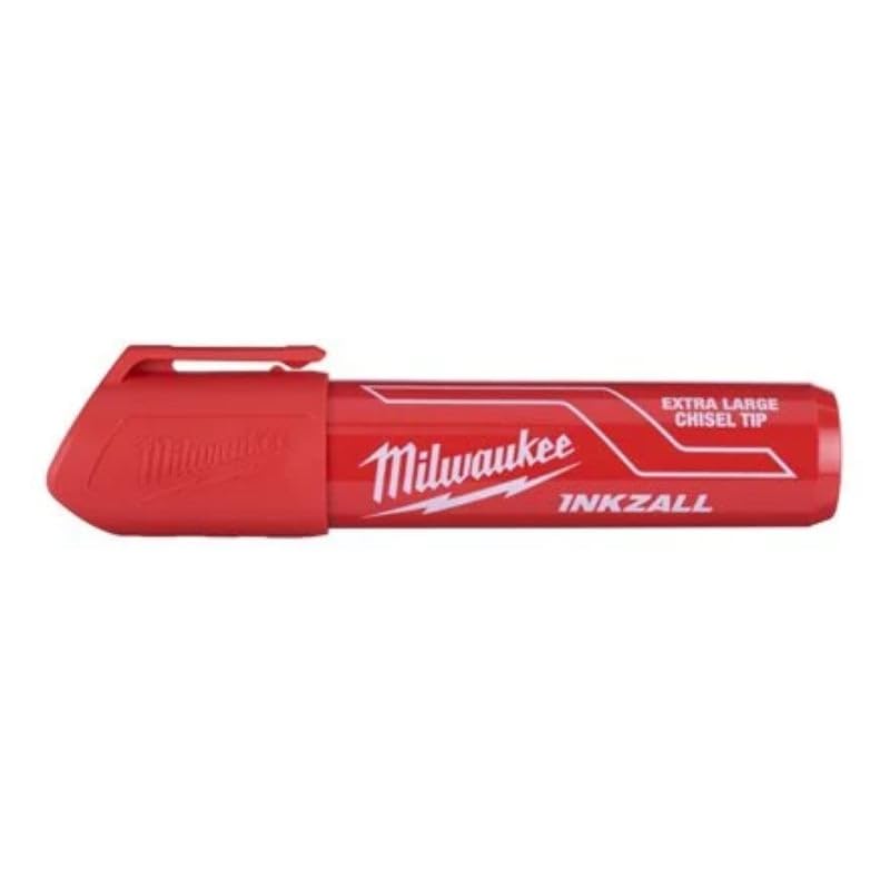 Milwaukee 4932471560 Inkzall Marker Pen Red Tip XL-4932471560, Black