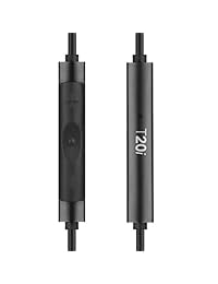 RHA T20i: cancelación de ruido de alta fidelidad dualcoil auriculares in ear con control remoto y micrófono, color negro
