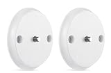Wall Mount for Nest Cam IQ - Mount Nest IQ with Screws onto Any Wall or Use the Strong Magnet to Mount the Camera onto Any Metallic Surface Without Tools or Wall Damage -by Wasserstein (2 Pack, White)