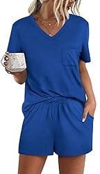 RUBZOOF Lounge Sets for Women V Neck Two Piece