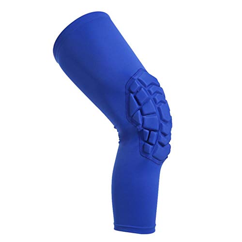 Alloet Honeycomb Basketball Knee Pad Leg Sleeve Compression Knee Brace (Blue M)