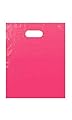 100 Pack 9" x 12" with 1.25 mil Thickness Pink Merchandise Plastic Glossy Retail Bags | Die Cut Handles | Perfect for Shopping, Party Favors, Birthdays, Children Parties | Color Pink | 100% Recyclable
