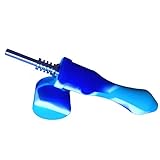 Mini Indestructible Honeycomb Smoking Silicone Tube with Clean lid and Decorative Bowl Interior (Long) (red) (Blue Dark Blue)