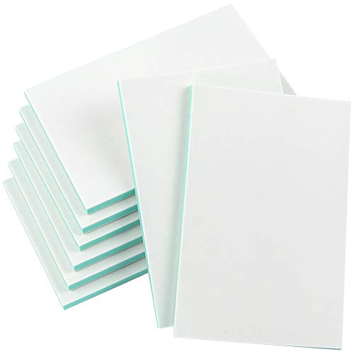 SGHUO 8 Pcs 4" x 6" Green Rubber Carving Blocks for Stamp Soft Rubber Crafts, Soft and Easy to Carve, White Outer Layer, Green Inner Layer